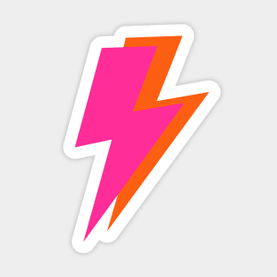 Pink and Orange Lightning Sticker